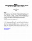 Research paper thumbnail of Performing Orphanage Experience: Applied Theatre in a Refugee Camp in Jordan