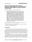 Research paper thumbnail of Effect of Pressure Duration on Physical, Mechanical, and Combustibility Characteristics of Laminated Veneer Lumber (LVL) Made with Hybrid Poplar Clones