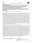 Research paper thumbnail of Six-month clinical follow-up of the self-apposing coronary stent system in patients with hemodynamically significant stenosis of unprotected left main