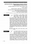 Research paper thumbnail of Sintesis Metanol Dengan Reaksi Fischer-Tropsch Menggunakan Katalis Cu/SiO2