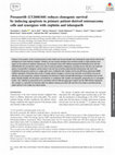 Research paper thumbnail of Prexasertib (LY2606368) reduces clonogenic survival by inducing apoptosis in primary patient‐derived osteosarcoma cells and synergizes with cisplatin and talazoparib