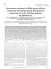 Research paper thumbnail of Nonsense-mediated mRNA decay affects nonsense transcript levels and governs response of cystic fibrosis patients