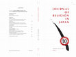 Research paper thumbnail of Journal of Religion in Japan-Special issue - Japanese Buddhism in Europe-Part 1