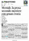 Research paper thumbnail of Montale, la prosa secondo mestiere con amara ironia