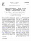 Research paper thumbnail of Response to the comment by V. Neck on “Hydrolysis of neptunium(V) at variable temperatures (10–85 °C)”, Geochimica et Cosmochimica Acta 68, 4821–4830