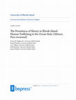 Research paper thumbnail of The Persistence of Slavery in Rhode Island: Human Trafficking in the Ocean State (Abtract, Peer-reviewed)