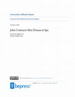 Research paper thumbnail of John Contracts Skin Disease at Spa