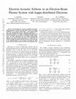 Research paper thumbnail of Electron-Acoustic Solitons in an Electron-Beam Plasma System with kappa-distributed Electrons