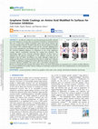 Research paper thumbnail of Graphene Oxide Coatings on Amino Acid Modified Fe Surfaces for Corrosion Inhibition