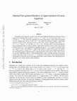 Research paper thumbnail of Optimal Fine-grained Hardness of Approximation of Linear Equations