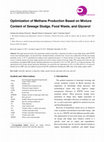 Research paper thumbnail of Optimization of Methane Production Based on Mixture Content of Sewage Sludge, Food Waste, and Glycerol