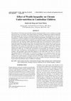 Research paper thumbnail of Effect of Wealth Inequality on Chronic Undernutrition in Cambodian Children