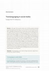 Research paper thumbnail of Translanguaging in social media. Output for FLT didactics