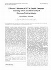 Research paper thumbnail of Effective Utilization of ICT in English Language Learning- The Case of University of Botswana Undergraduates