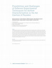 Research paper thumbnail of Possibilities and Challenges of Different Experimental Techniques for Airflow Characterisation in the Air Cavities of Façades