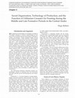 Research paper thumbnail of Social Organization, Technology of Production, and the Function of Utilitarian Ceramics for Feasting during the Middle and Late Formative Periods in the Central Andes