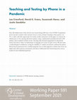 Research paper thumbnail of Teaching and Testing by Phone in a Pandemic