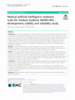 Research paper thumbnail of Medical artificial intelligence readiness scale for medical students (MAIRS-MS) - development, validity and reliability study