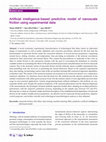 Research paper thumbnail of Artificial intelligence-based predictive model of nanoscale friction using experimental data