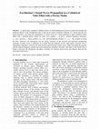 Research paper thumbnail of Forchheimer's sound waves propagation in a cylindrical tube filled with a porous media