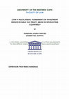 Research paper thumbnail of Can a multilateral agreement on investment reduce double tax treaty abuse in developing countries