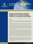 Research paper thumbnail of Beyond Housing First: Essential Elements of a System-Planning Approach to Ending Homelessness