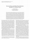 Research paper thumbnail of Reverse pricing and online price elicitation strategies in consumer choice