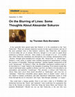 Research paper thumbnail of On the Blurring of Lines: Some Thoughts About Alexander Sokurov