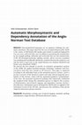 Research paper thumbnail of Automatic Morphosyntactic and Dependency Annotation of the Anglo-Norman Text Database