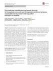 Research paper thumbnail of First molecular identification and genetic diversity of Strongyloides stercoralis and Strongyloides fuelleborni in human communities having contact with long-tailed macaques in Thailand