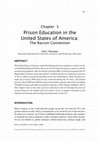 Research paper thumbnail of Prison Education in the United States of America: The Racism Connection