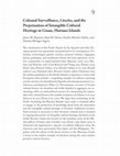 Research paper thumbnail of Colonial Surveillance, Lånchos, and the Perpetuation of Intangible Cultural Heritage in Guam, Mariana Islands