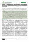 Research paper thumbnail of Effects of high-intensity interval training associated to microcurrent on localized adiposity: protocol of randomized clinical trial