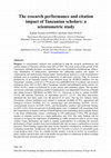 Research paper thumbnail of The research performance and citation impact of Tanzanian scholars: a scientometric study