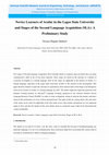 Research paper thumbnail of Novice Learners of Arabic in the Lagos State University and Stages of the Second Language Acquisition (SLA): A Preliminary Study