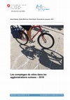 Research paper thumbnail of Les comptages de vélos dans les agglomérations suisses – 2018