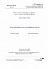 Research paper thumbnail of Financial Valuation and Risk Management Working Paper No . 604 Three Solutions to the Pricing Kernel Puzzle Thorsten Hens