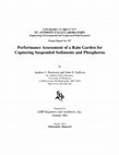 Research paper thumbnail of Performance Assessment of a Rain Garden for Capturing Suspended Sediments and Phosphorus