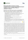 Research paper thumbnail of Sex-Specific Effects of Chronic Creatine Supplementation on Hippocampal-Mediated Spatial Cognition in the 3xTg Mouse Model of Alzheimer’s Disease