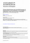 Research paper thumbnail of University of Birmingham Clinical effectiveness and cost-effectiveness of pegvisomant for the treatment of acromegaly: a systematic review and economic evaluation