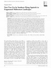 Research paper thumbnail of Nest tree use by southern flying squirrels in fragmented midwestern landscapes