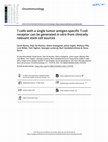 Research paper thumbnail of T-cells with a single tumor antigen-specific T-cell receptor can be generated in vitro from clinically relevant stem cell sources