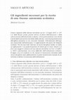 Research paper thumbnail of Gli ingredienti necessari per la ricettadi una «buona» autonomia scolastica