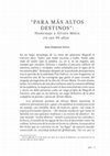 Research paper thumbnail of «Para más altos destinos»: Homenaje a Álvaro Mutis en sus 90 años