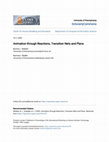 Research paper thumbnail of Animation through Reactions, Transition Nets and Plans