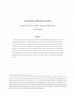 Research paper thumbnail of Color-Blind A ffi rmative Action