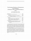 Research paper thumbnail of The Emerging Workforce of Entrepreneurs with Disabilities: Preliminary Study of Entrepreneurship in Iowa