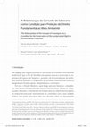 Research paper thumbnail of A Relativização do Conceito de Soberania como Condição para Proteção do Direito Fundamental ao Meio Ambiente / The Relativization of the Concept of Sovereignty as a Condition for the Preservation of the Fundamental Right to Environmental Protection