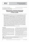 Research paper thumbnail of Determination of learning requirements of stroke patients with type 2 diabetes in Turkey sample