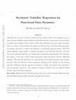 Research paper thumbnail of Stochastic Volatility Regression for Functional Data Dynamics